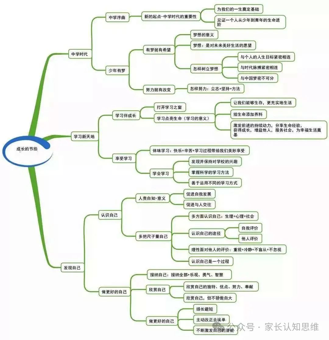 初中道法丨中考道法知识点思维导图,道德与法治知识点--可打印 第3张