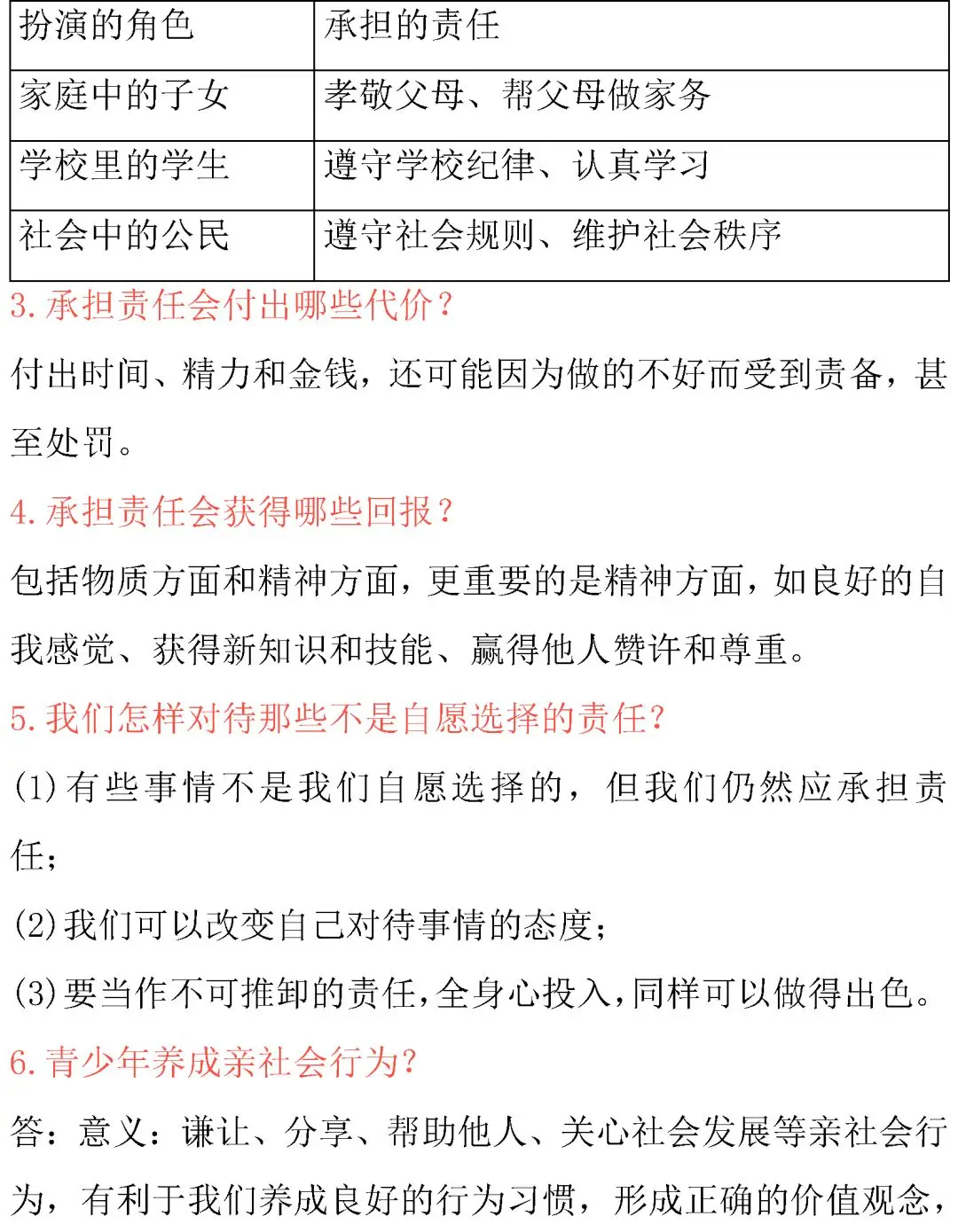 中考道德与法治核心考点内容整理!必背诵! 第22张