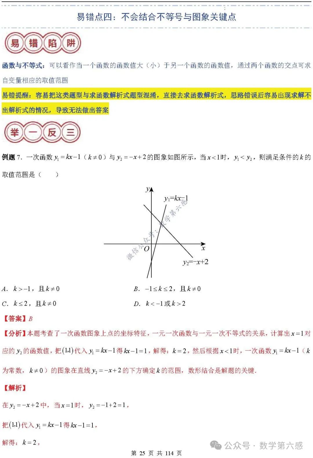 【中考2024】函数及其图象9类易错点 第25张