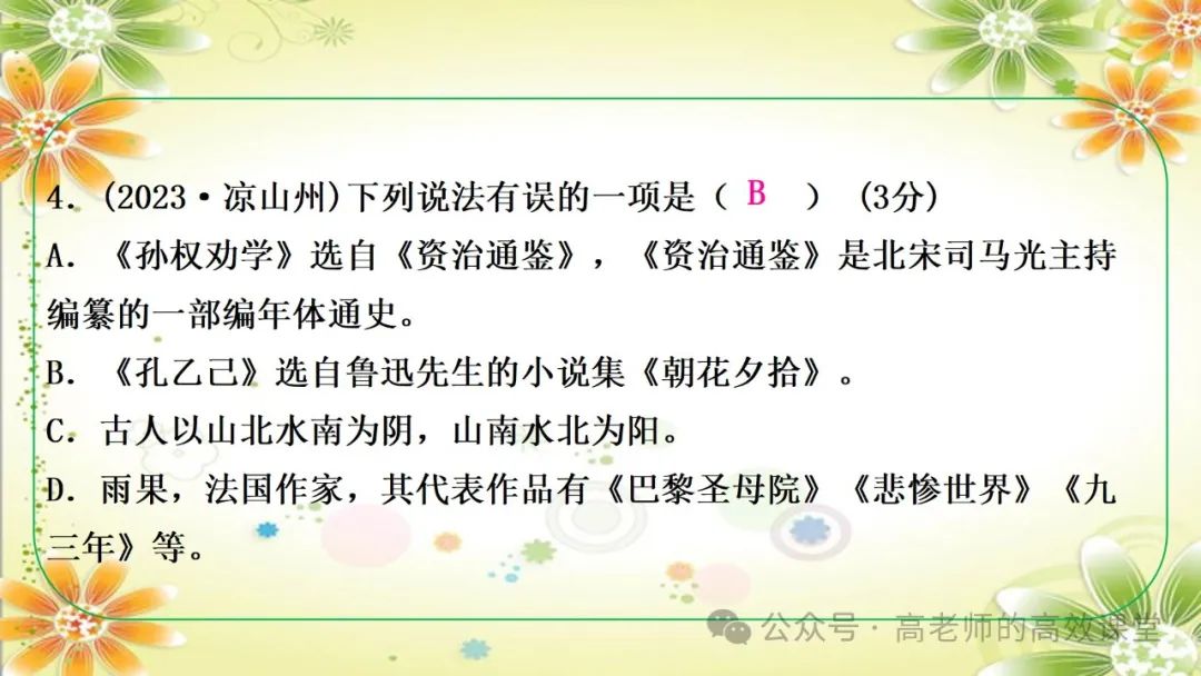 2024语文中考总复习专题九之 教材文学文化常识,注重课内外知识点的集合汇总和知识体系的逻辑性 第45张