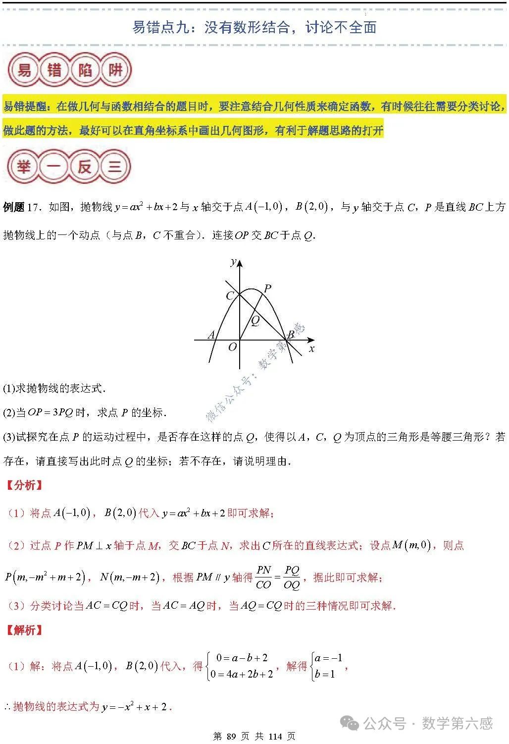 【中考2024】函数及其图象9类易错点 第89张