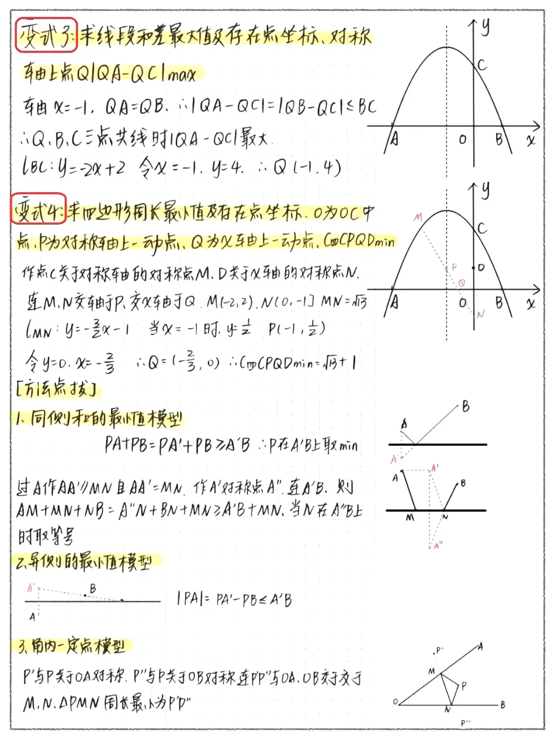 中考数学二次函数几何综合题,考前多练,精准复习! 第2张