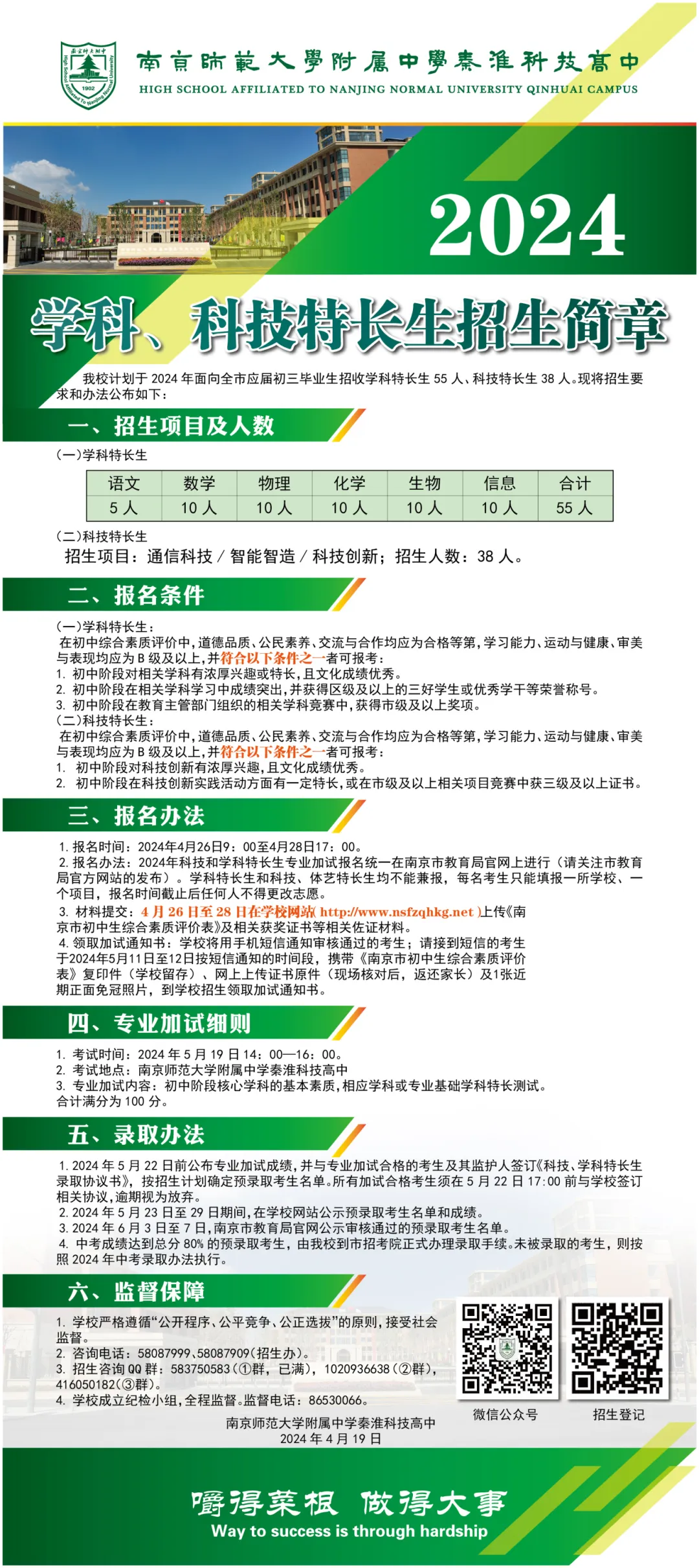 中考相关|南京多校发布特长生招生计划 第21张