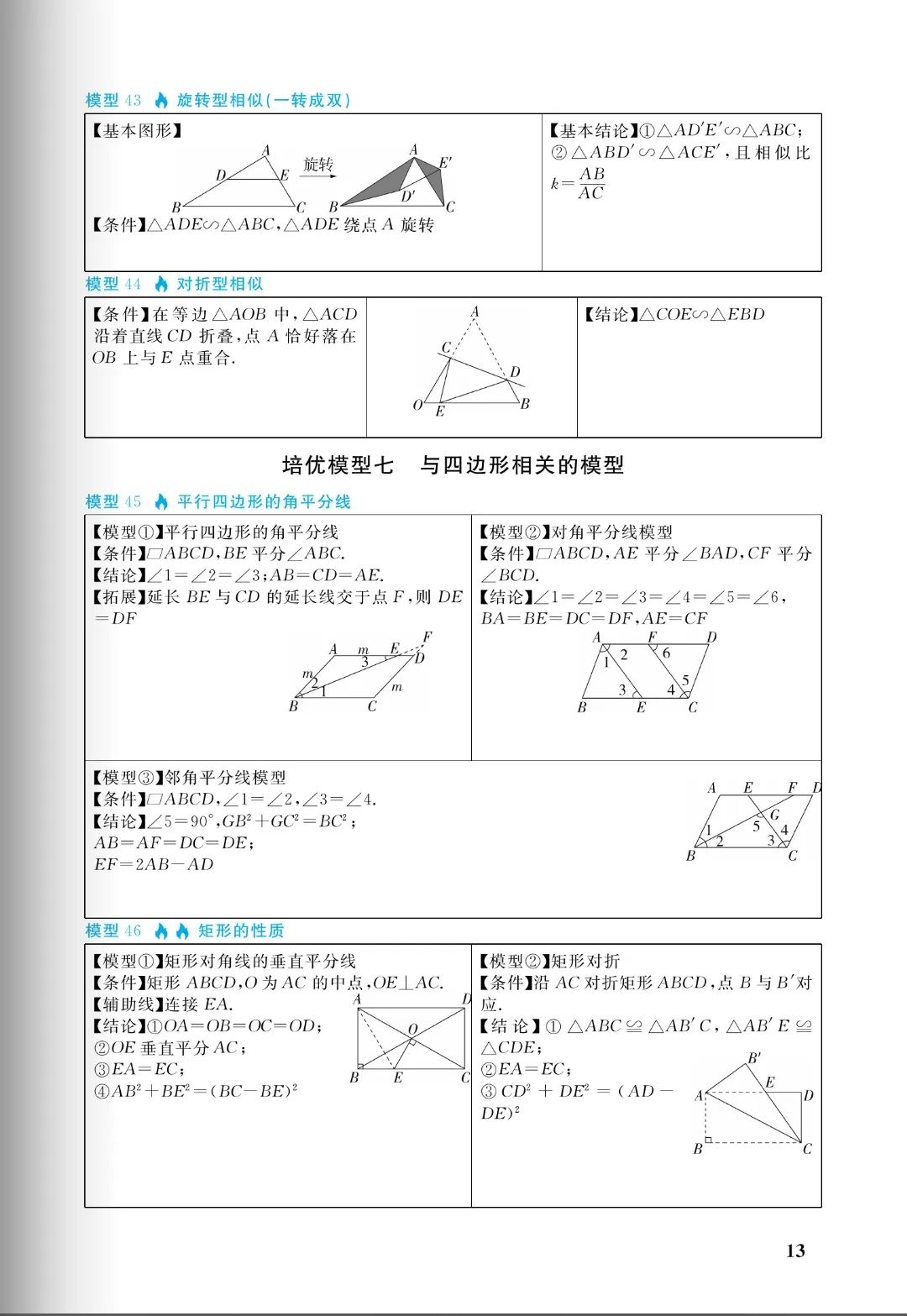 中考几何:十大培优88几何模型,初中阶段所有几何模型从入门到成神(免费分享) 第13张