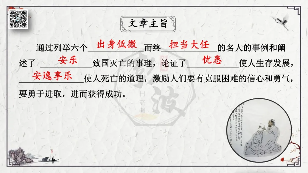 【中考专项复习课件】文言文40篇-19《生于忧患,死于安乐》 第25张