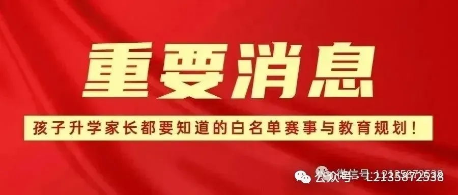 教育部的白名单竞赛,哪些对小升初、中考、高考有帮助? 第6张