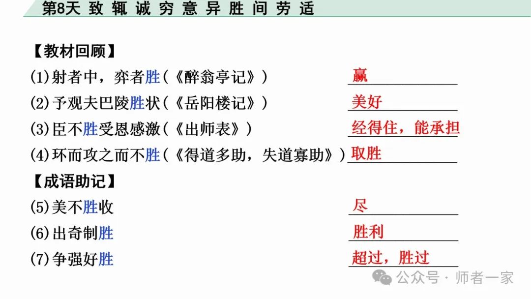 【免费领】2024中考语文总复习160个文言实词一遍过(第8天) 第13张