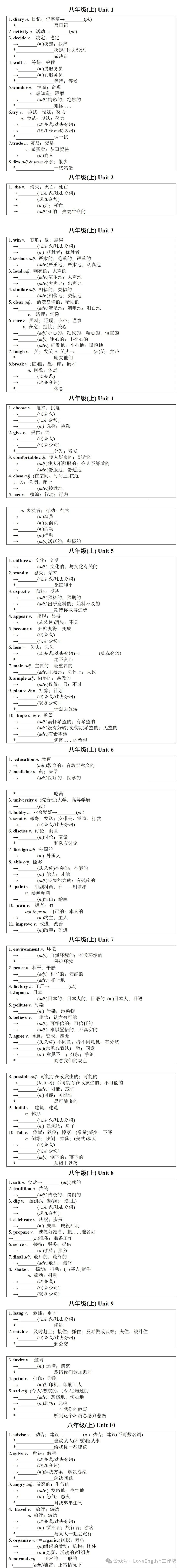 2024中考英语新课标重点词汇默写针对训练 (电子版) 第3张