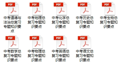 中考总复习专题知识要点 第1张