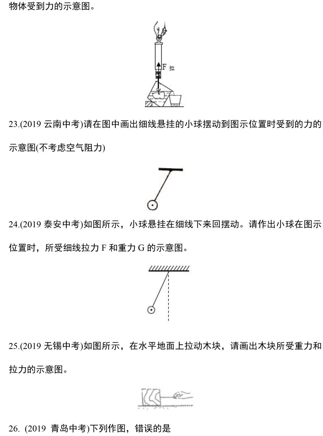 【中考物理】专题训练—力学作图题,这88道精选作图题一定要做! 第6张