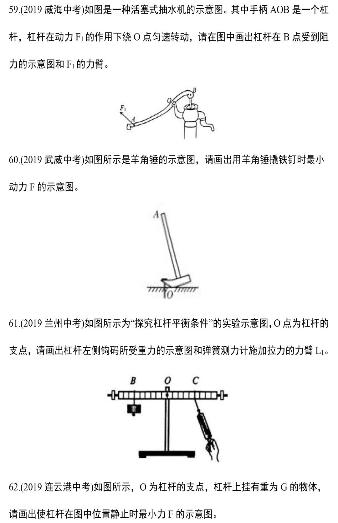 【中考物理】专题训练—力学作图题,这88道精选作图题一定要做! 第15张