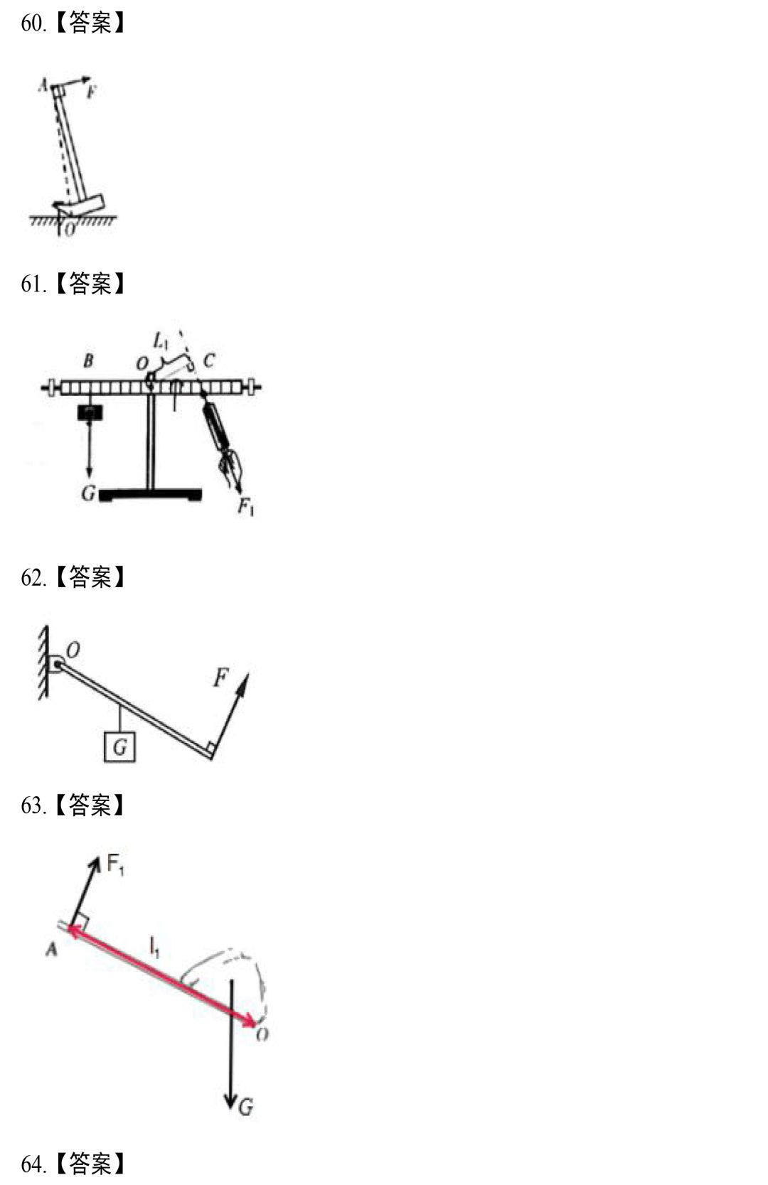 【中考物理】专题训练—力学作图题,这88道精选作图题一定要做! 第34张