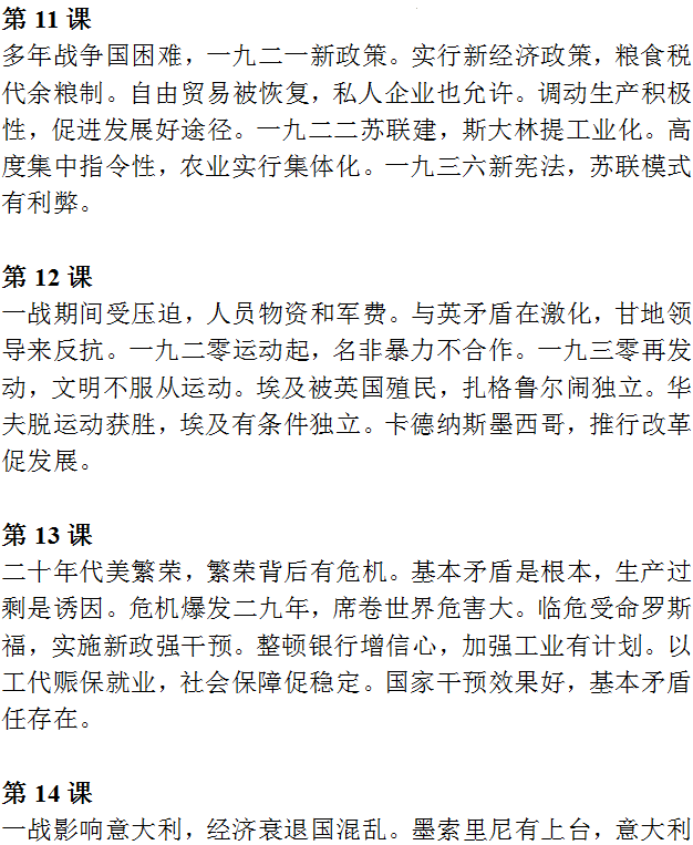 中考历史必背知识点+答题模板+思维导图 第37张