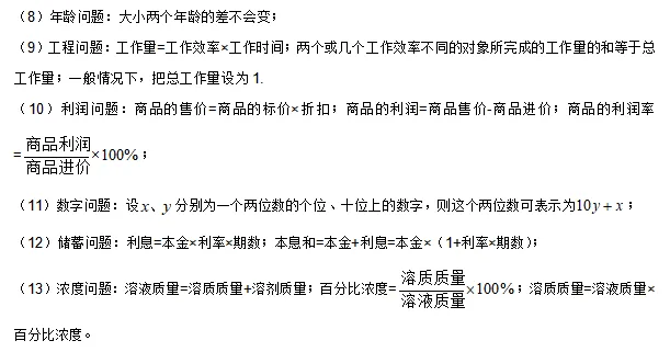 中考数学知识考点梳理(记诵版) 第22张