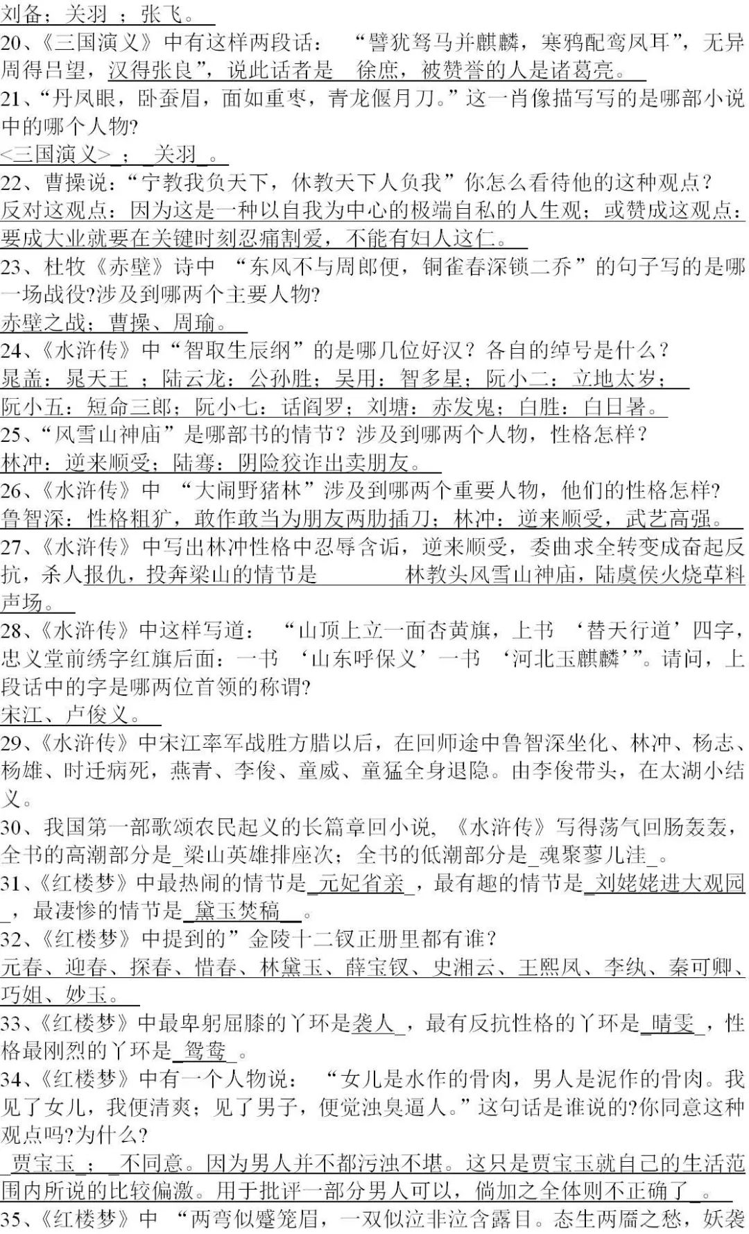 中考语文总复习资料 第23张