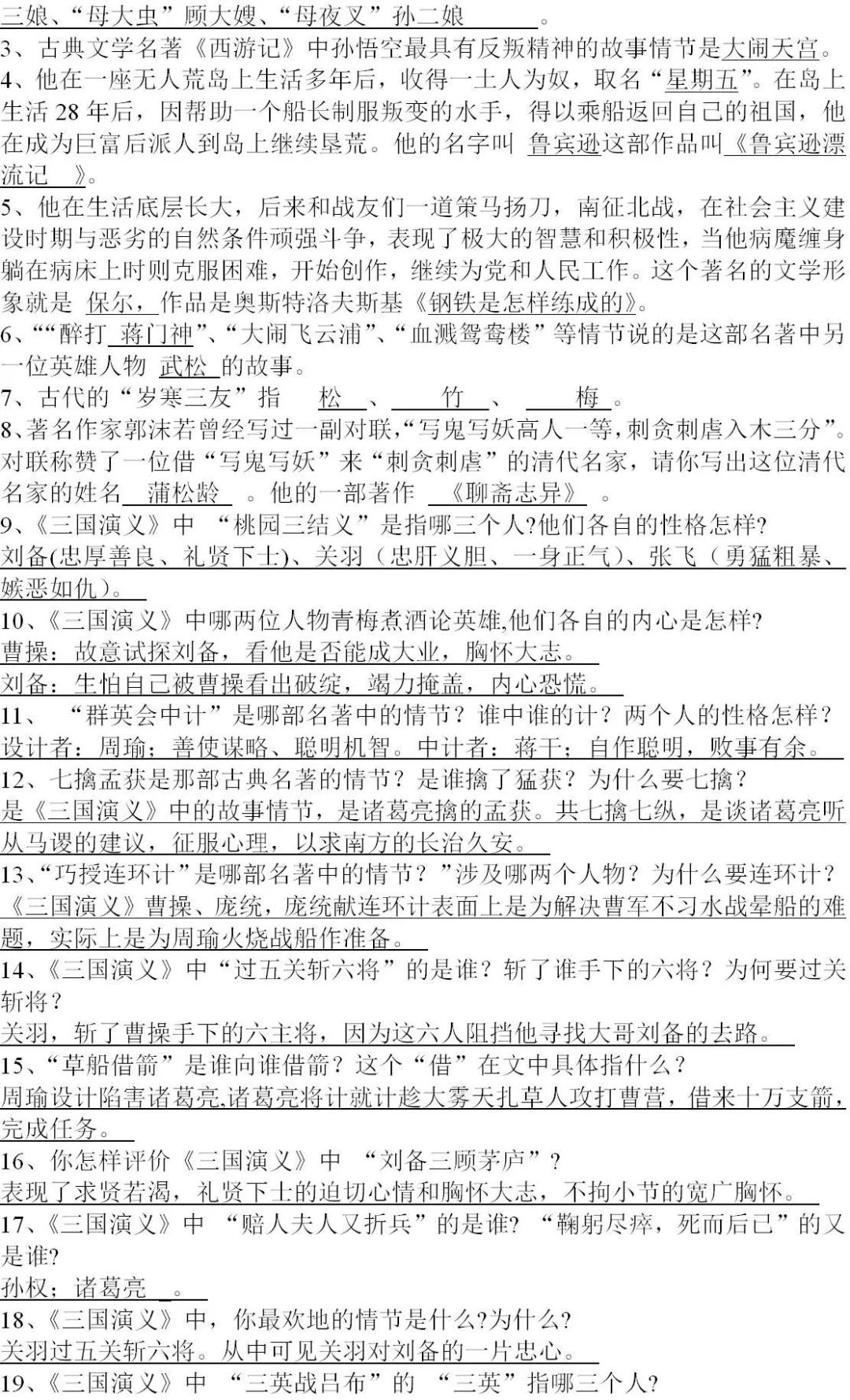 中考语文总复习资料 第22张