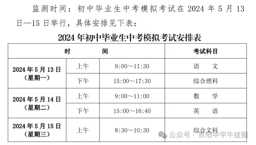 今日开考!24中考贵阳市二模真题卷免费发送啦!预约直播对答案估分啦~ 第2张