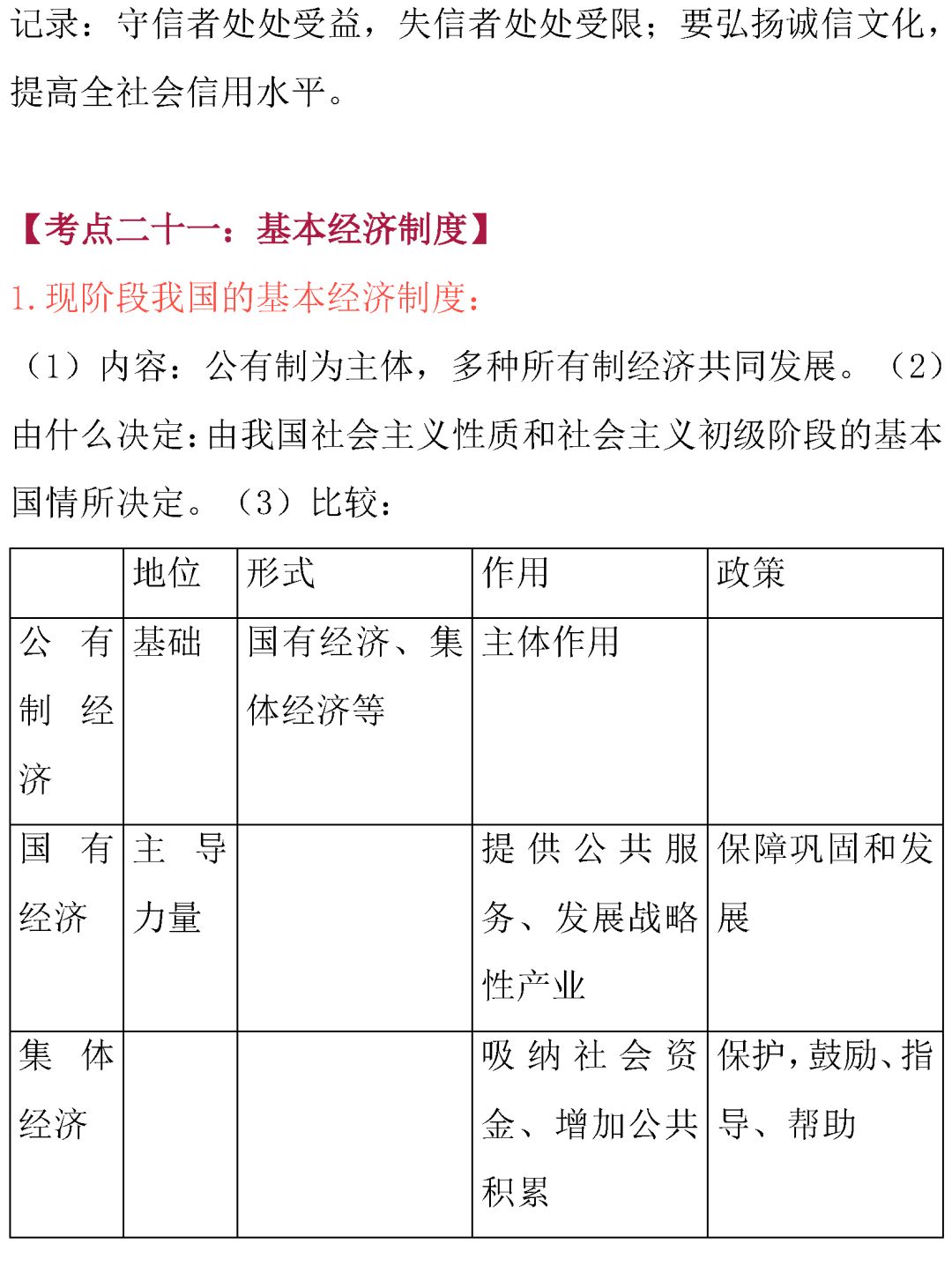 中考政治常考知识点总结 第35张