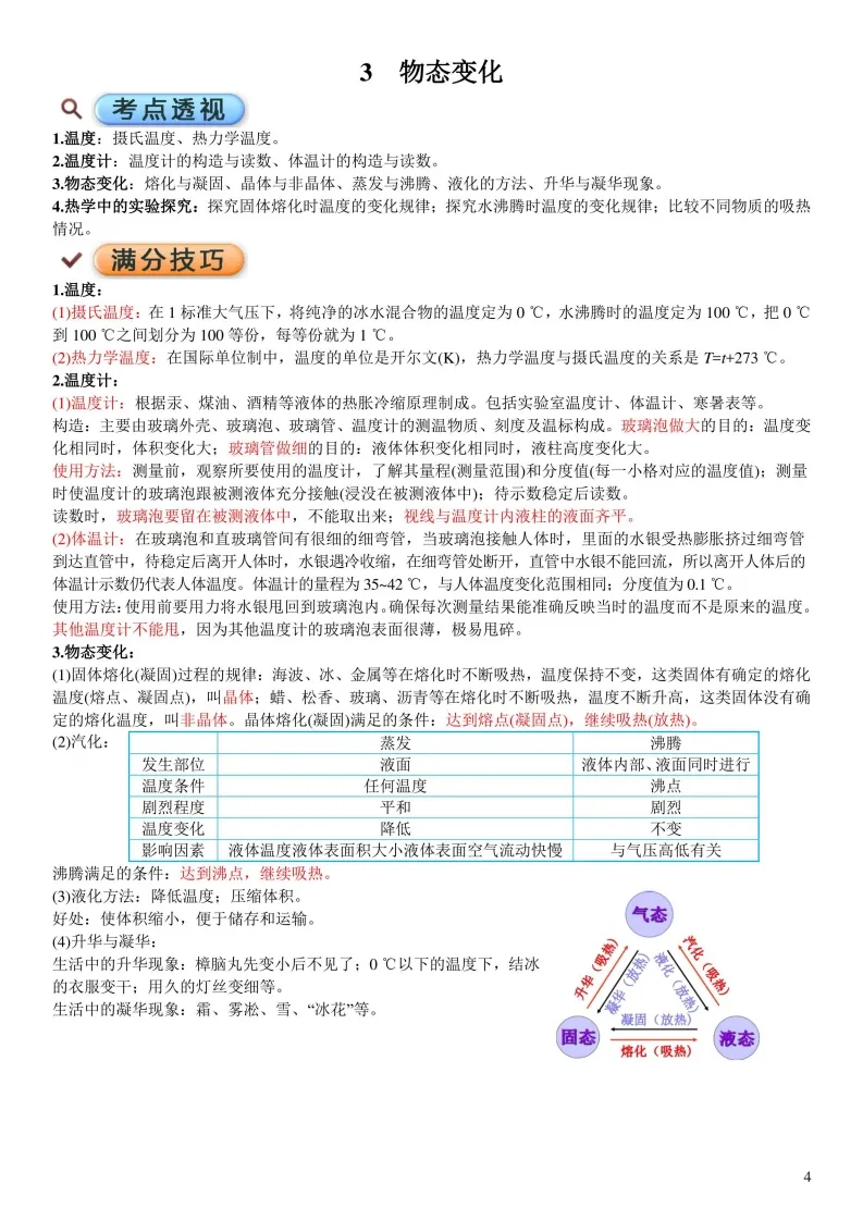 中考物理考点透析以及满分技巧 第4张