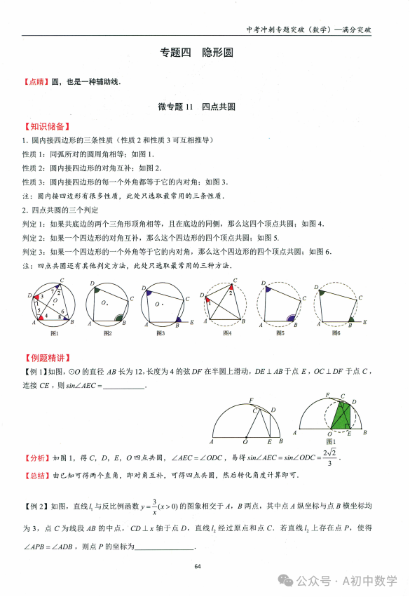 中考数学:必考考点隐形圆解题方法 第2张