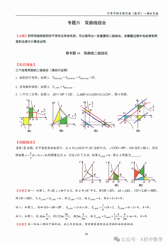 中考数学:双曲线综合专题 第2张