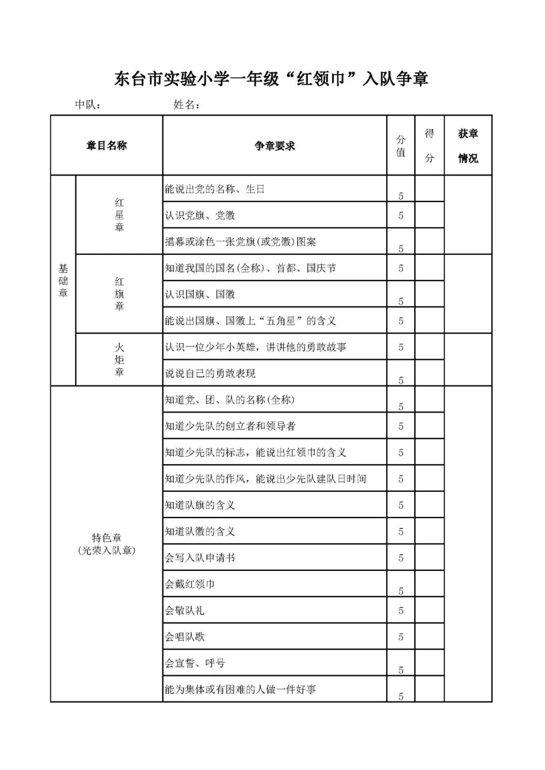 你好,红领巾!——东台市实验小学一年级“红领巾”入队争章活动开始啦! 第47张