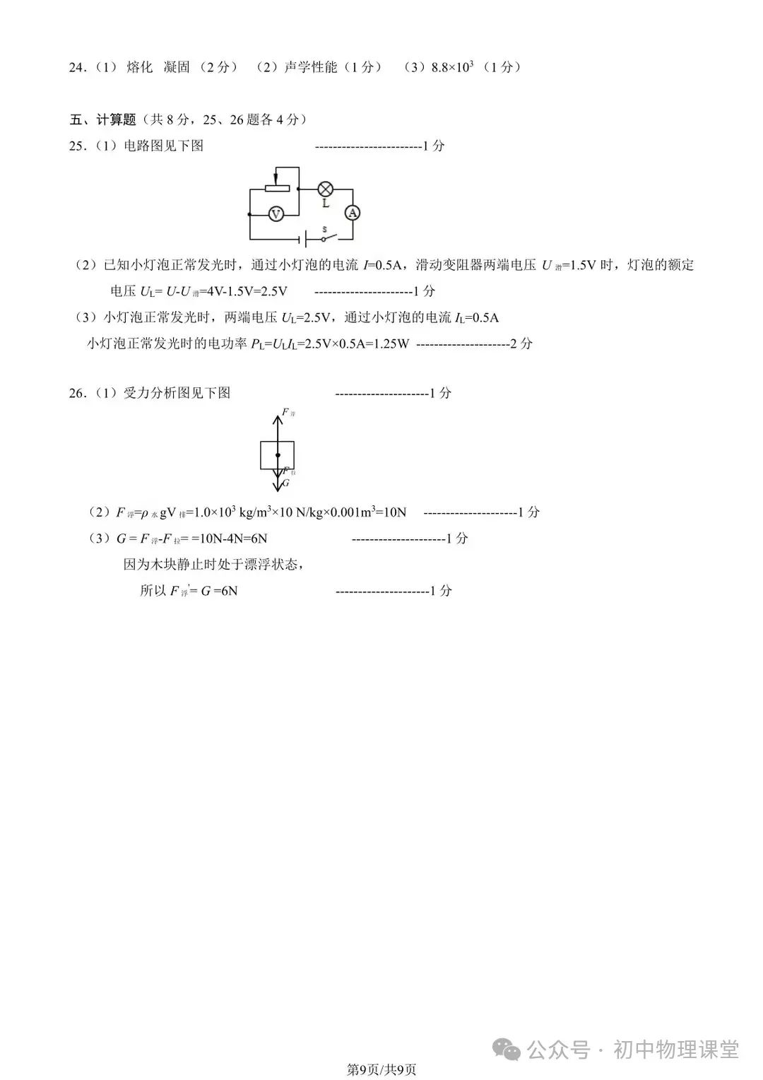 【中考物理】备战中考物理模拟试题11 第9张