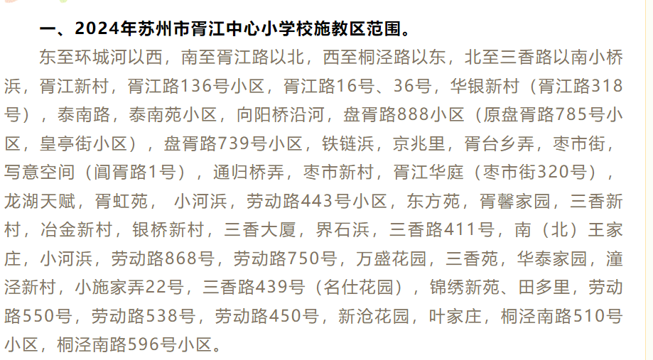 最新!2024年相城区幼儿园、中、小学施教区公布! 第34张