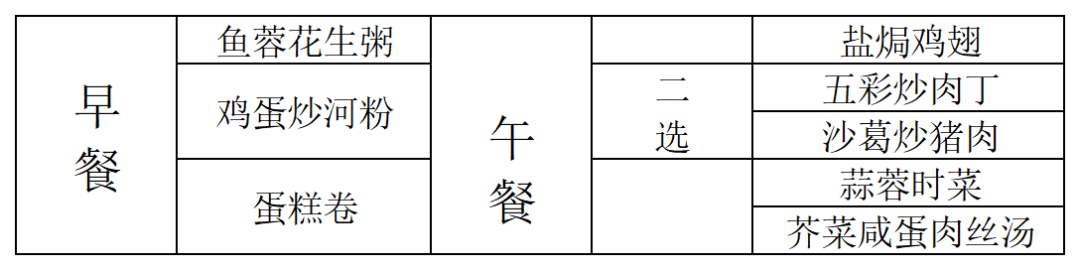 北滘镇西海小学2023学年第二学期第十五周学生营养食谱 第4张