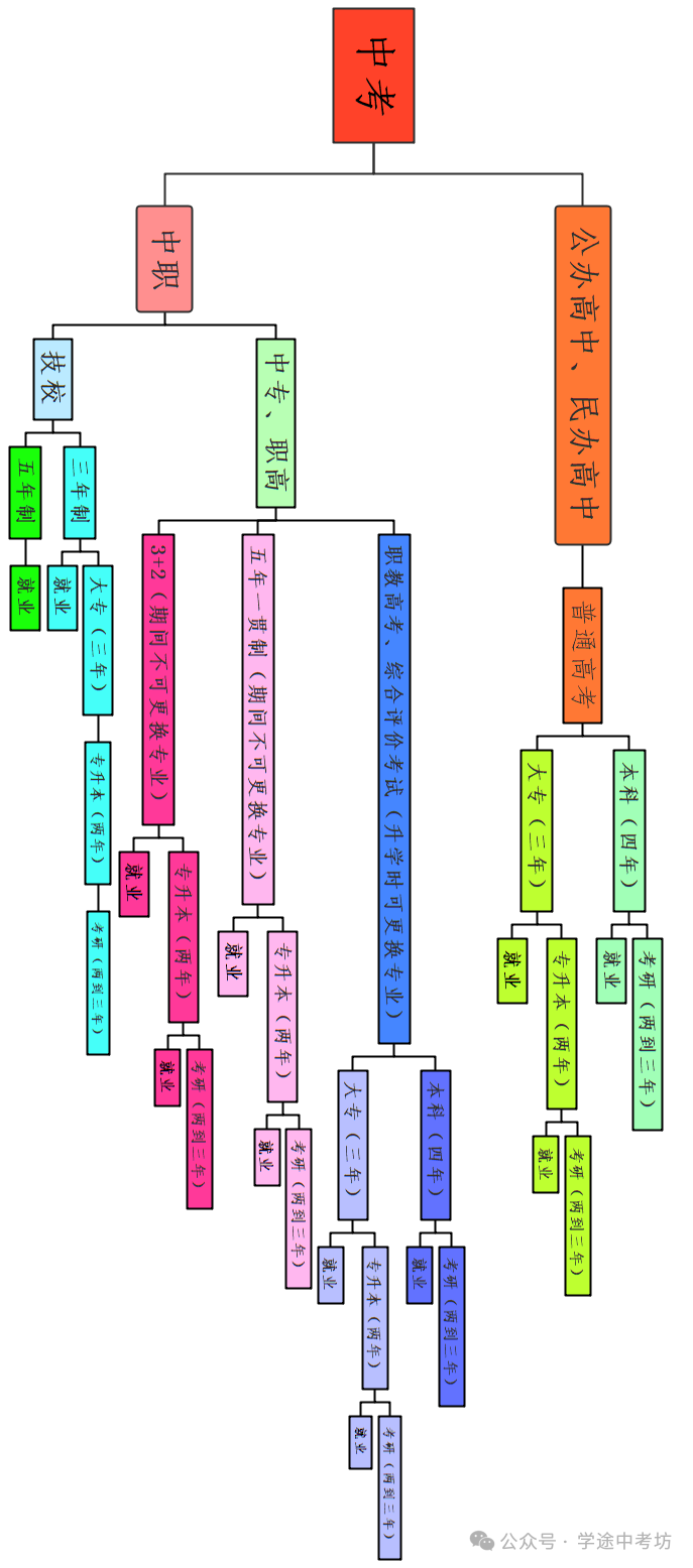 中考进行时|一图读懂初中毕业生升学途径 第1张