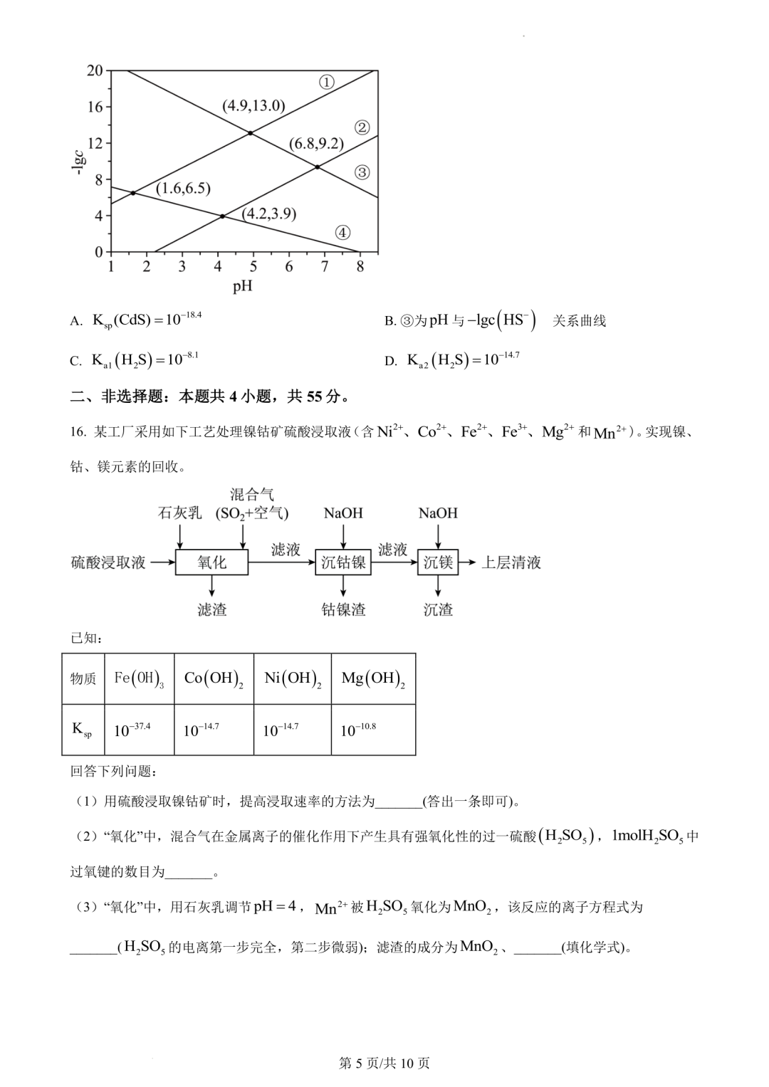 【高考真题】2023年辽宁省高考试题+答案(化学 生物 地理 政治) 第5张