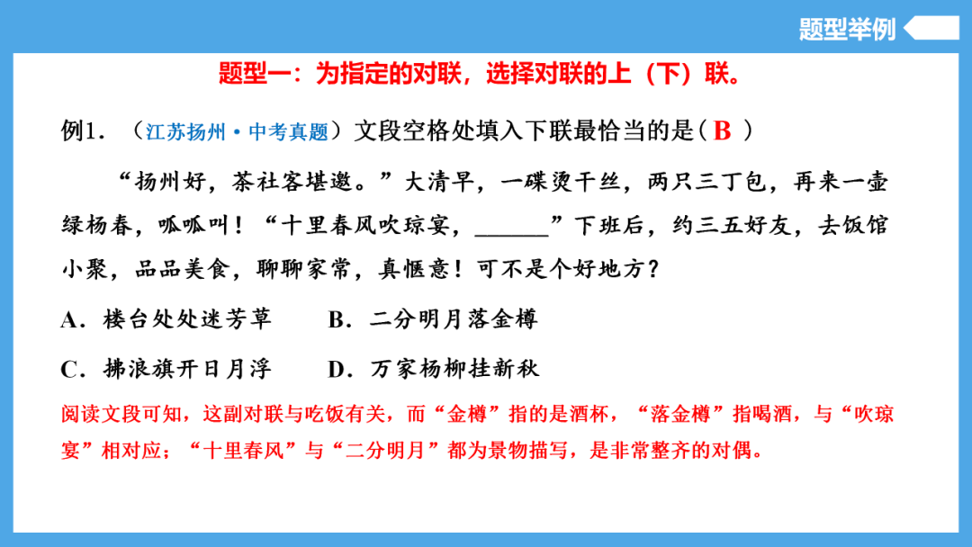 中考语文专题复习——对联 第8张