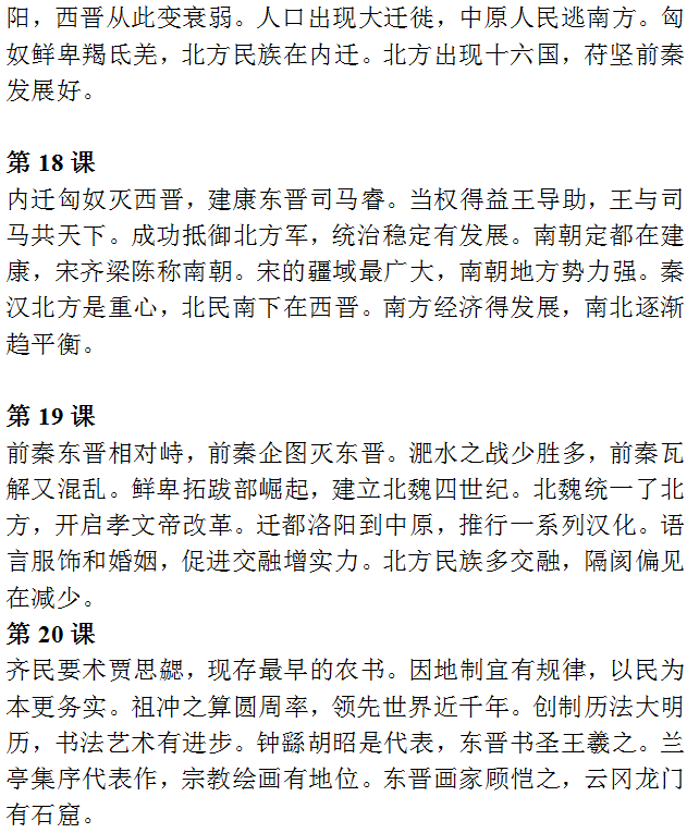 【中考历史】2024中考历史《必背知识点+答题模板+思维导图》 第6张