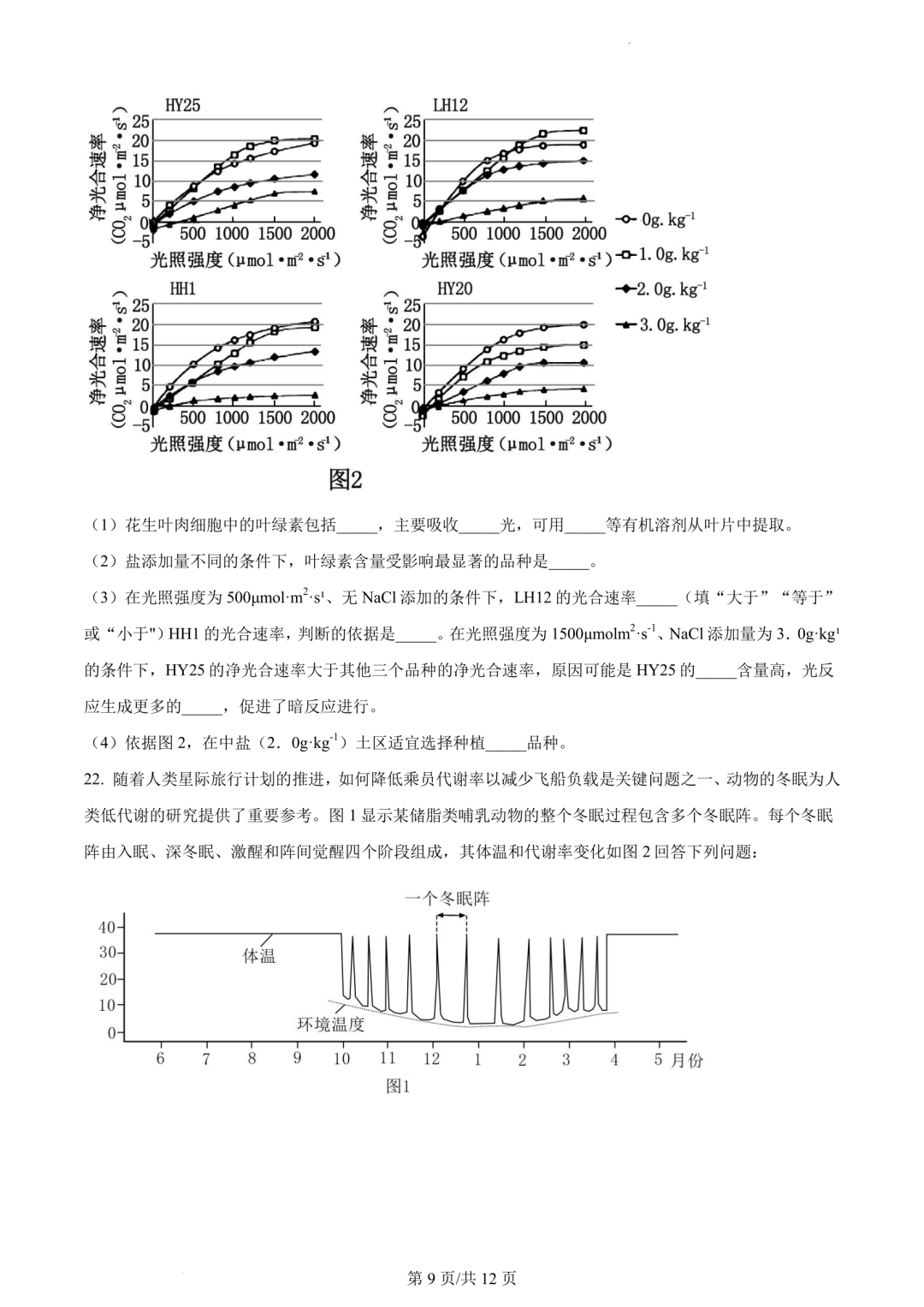 【高考真题】2023年辽宁省高考试题+答案(化学 生物 地理 政治) 第22张