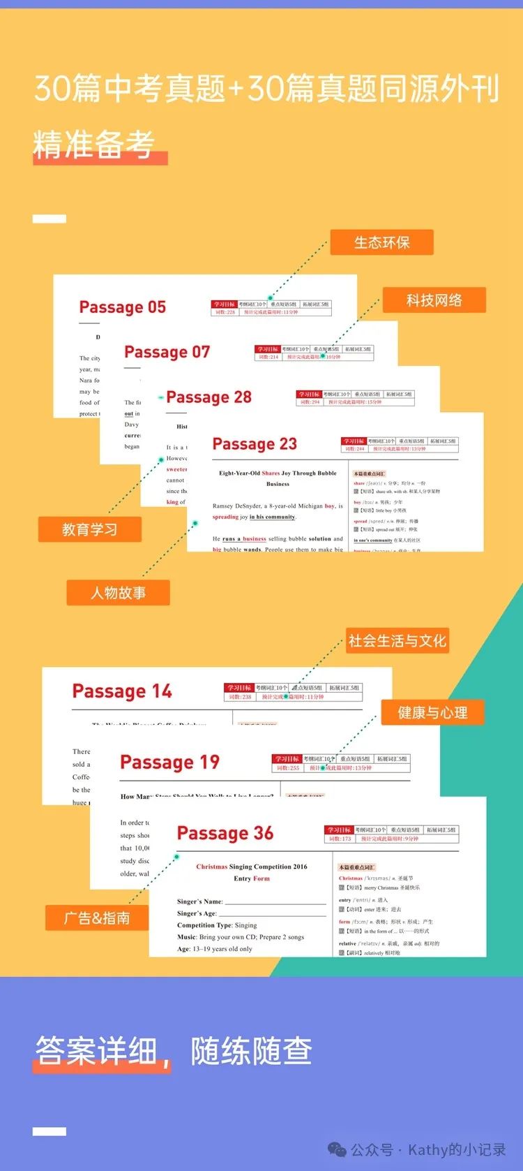 60篇阅读搞定中考1800词,有语境单词更好学! 第15张