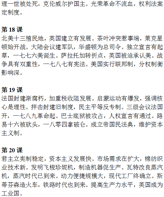 【中考历史】2024中考历史《必背知识点+答题模板+思维导图》 第33张