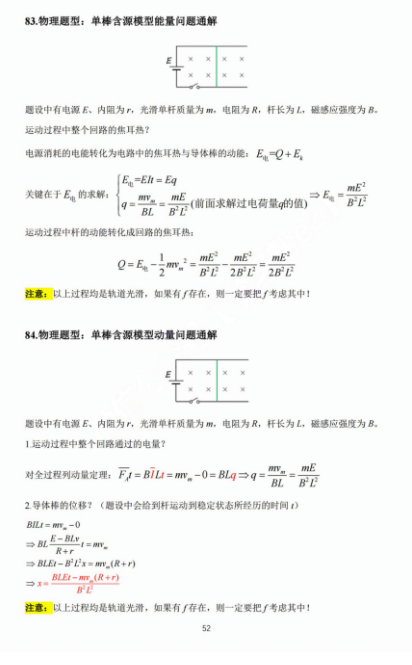 【高考物理】高考中高频的108个模型总结及配套提能例题(建议收藏) 第52张