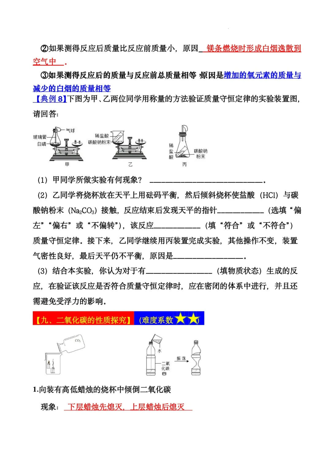 2024中考化学满分“过五关”之十大实验篇(总结+典例) 第16张