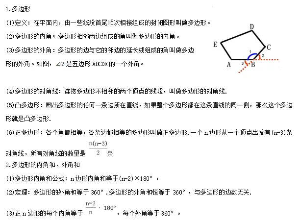 【中考数学】2024年中考数学知识考点梳理(记诵版) 第89张