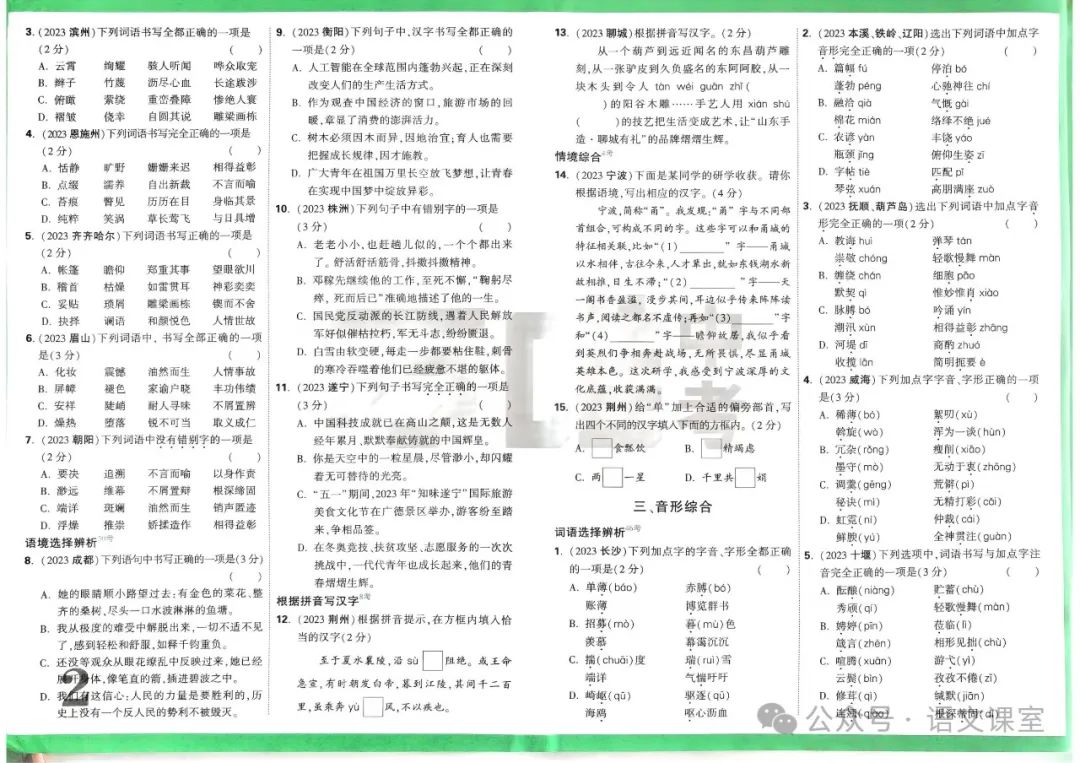 中考语文真题专项训练 第7张