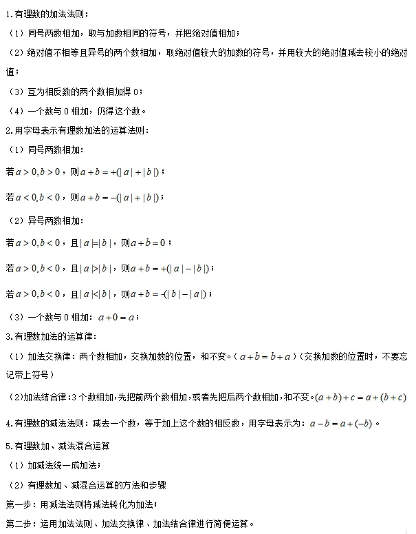 【中考数学】2024年中考数学知识考点梳理(记诵版) 第7张