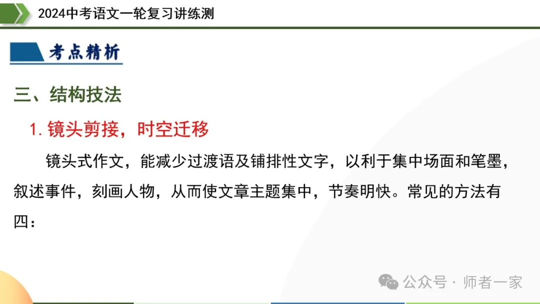 【部编新课标】2024中考语文一轮复习讲练测:43写作谋篇和布局 第20张