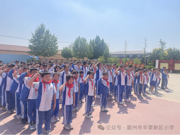 红领巾心向党——霸州市辛章新区小学少先队员入队仪式 第17张