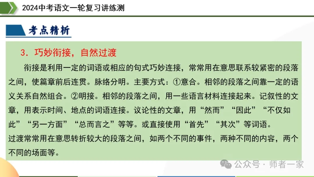 【部编新课标】2024中考语文一轮复习讲练测:43写作谋篇和布局 第19张