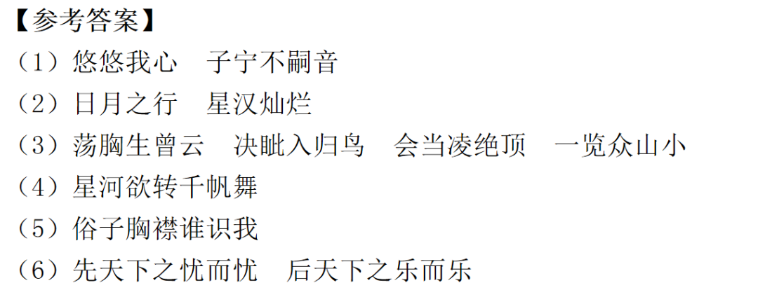 【中考语文】古诗文近三年中考真题+考情分析+考点突破 第13张