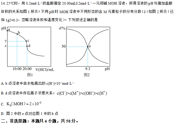 2024年高考化学模拟(湖南) 第10张