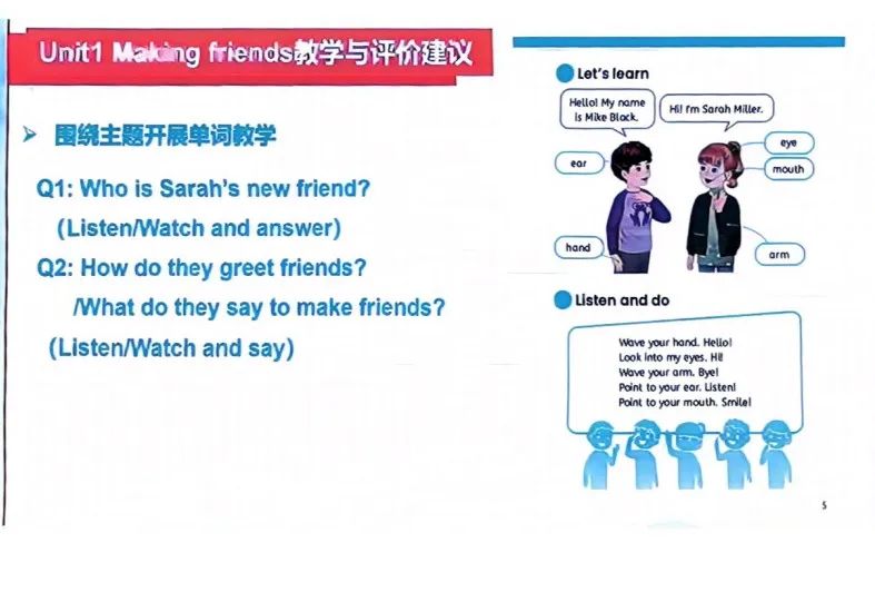 【工作室研修】PEP小学英语秋季新教材《Unit 1 Making friends》单元解析及教学建议 第22张