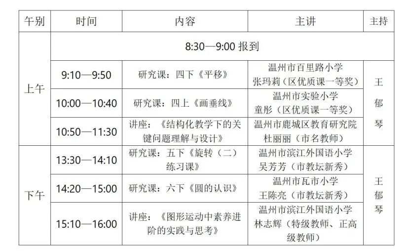 关于组织永嘉县小学数学教师参加鹿城区名师工作室联合送教暨“聚焦新课标,研究关键问题”专题研训活动的通知 第2张