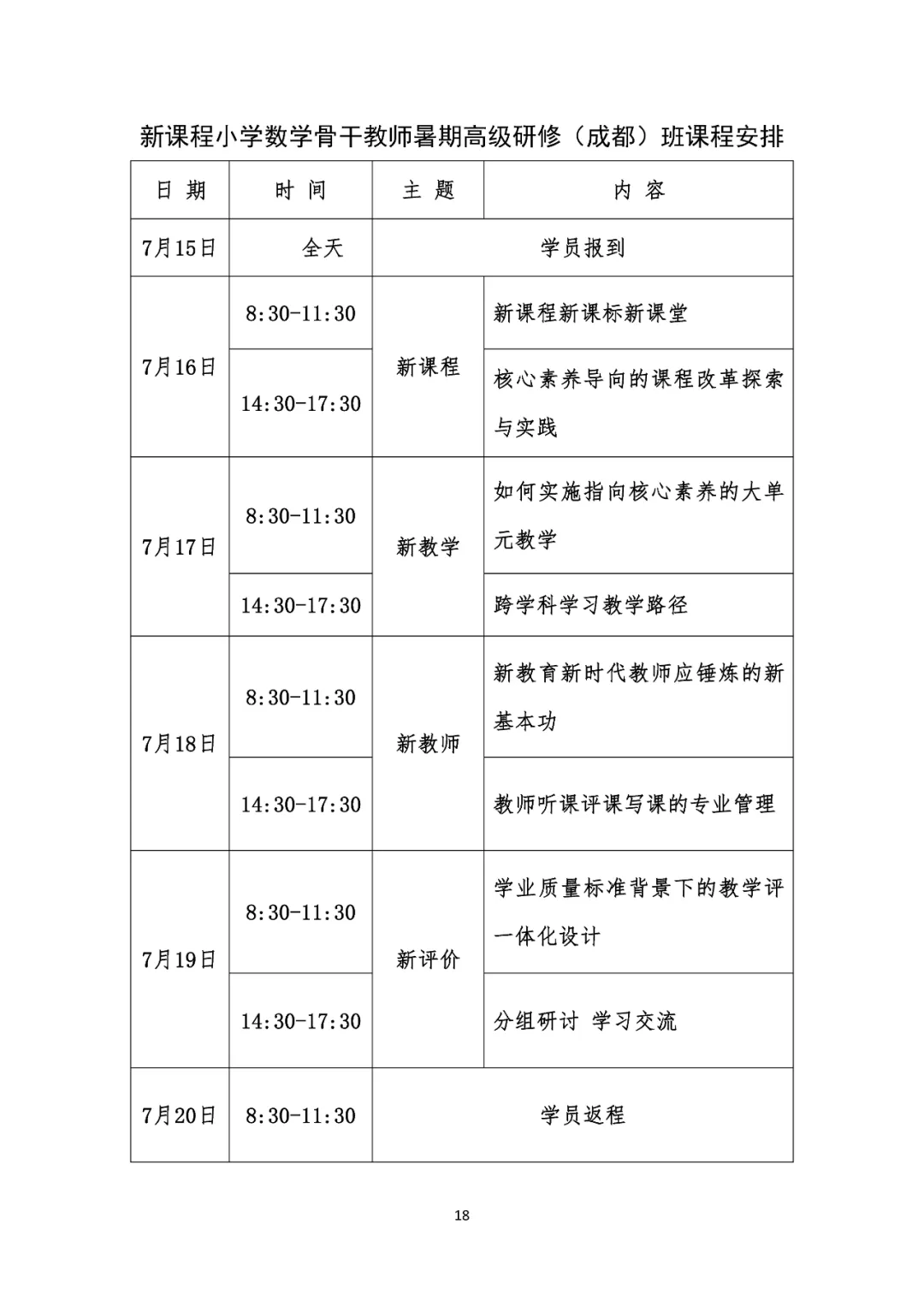 关于举办2024年小学管理层及语文、数学学科骨干教师暑期高级研修班的通知 第19张