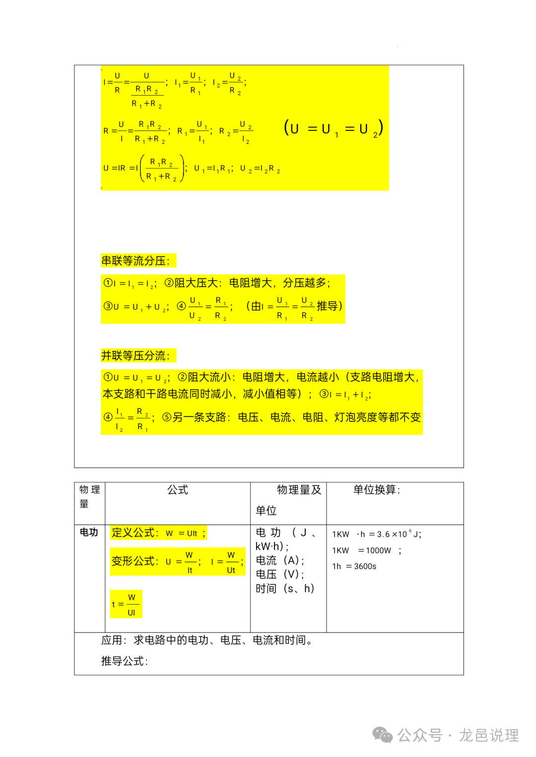 2024中考物理必记公式 第9张